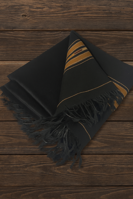 PURE HANDMADE 100% WOOLEN SHAWL FOR MEN LIGHT-WEIGHT