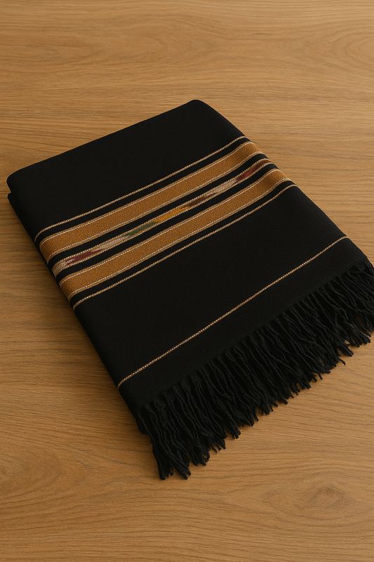 PURE HANDMADE 100% WOOLEN SHAWL FOR MEN LIGHT-WEIGHT