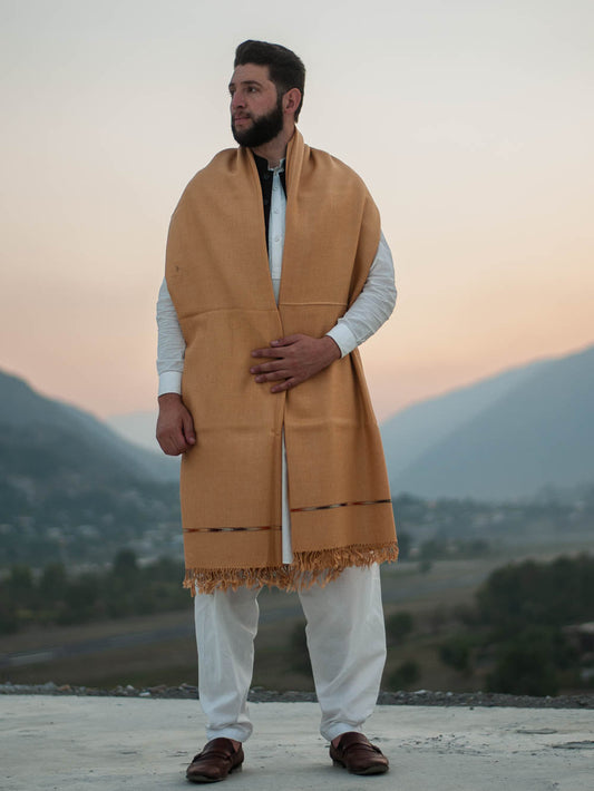PURE PASHMINA WOOLEN SHAWL FOR MEN LIGHT-WEIGHT BR