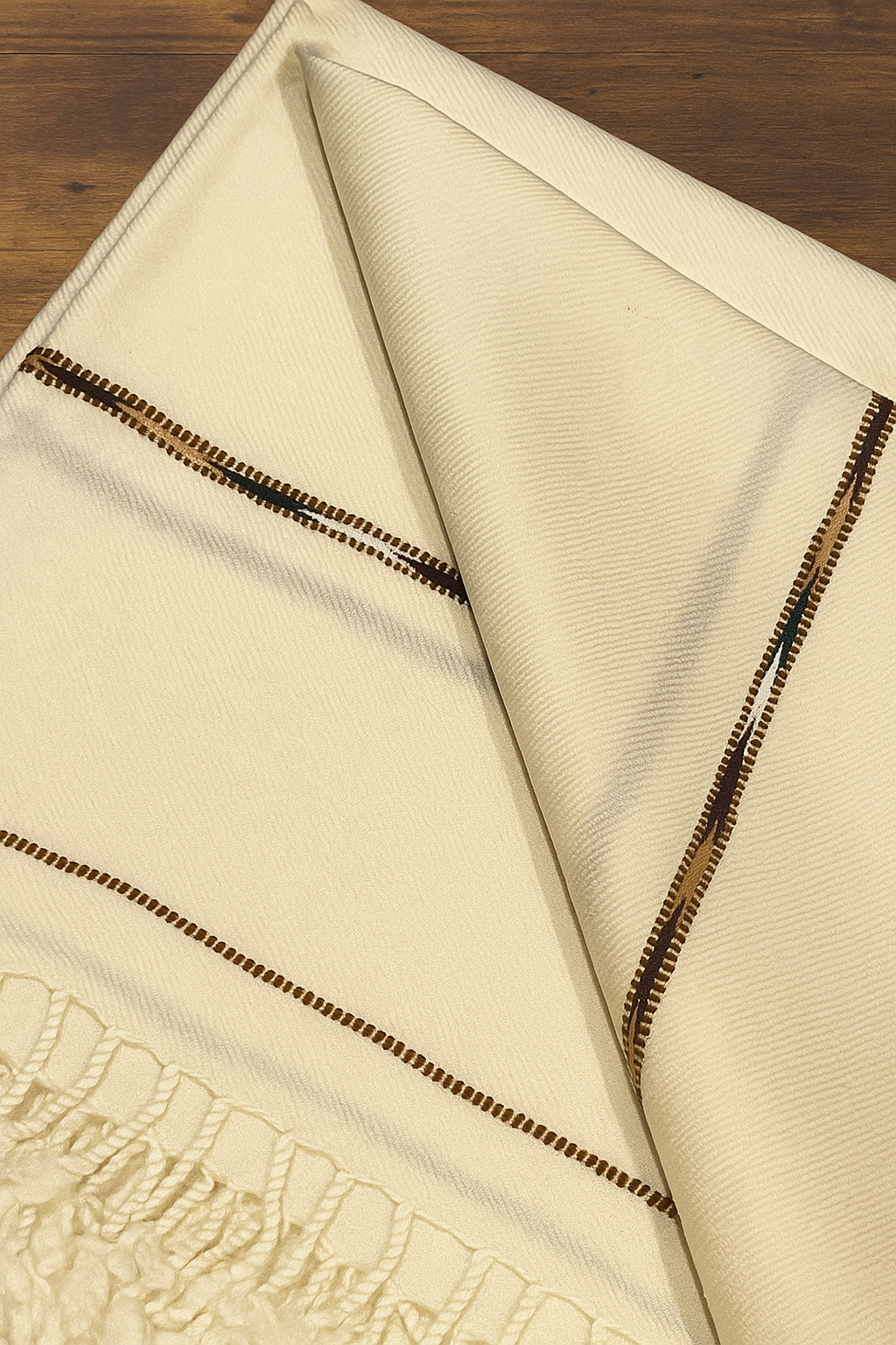 PURE HANDMADE 100% WOOLEN SHAWL FOR MEN LIGHT-WEIGHT